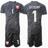 Maillot de football Réplique Pologne Wojciech Szczesny #1 Gardien de but Extérieur Enfant Europe 2024 Manche Courte (+ Pantalon court)