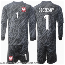 Maillot de football Réplique Pologne Wojciech Szczesny #1 Gardien de but Extérieur Enfant Europe 2024 Manche Longue (+ Pantalon court)