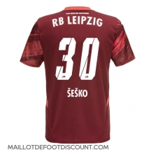 Maillot de football Réplique RB Leipzig Benjamin Sesko #30 Extérieur 2024-25 Manche Courte