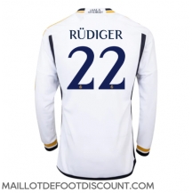 Maillot de football Réplique Real Madrid Antonio Rudiger #22 Domicile 2023-24 Manche Longue