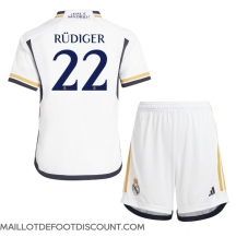 Maillot de football Réplique Real Madrid Antonio Rudiger #22 Domicile Enfant 2023-24 Manche Courte (+ Pantalon court)