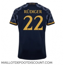 Maillot de football Réplique Real Madrid Antonio Rudiger #22 Extérieur 2023-24 Manche Courte