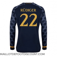 Maillot de football Réplique Real Madrid Antonio Rudiger #22 Extérieur 2023-24 Manche Longue