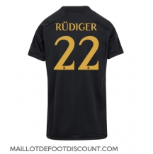 Maillot de football Réplique Real Madrid Antonio Rudiger #22 Troisième Femme 2023-24 Manche Courte