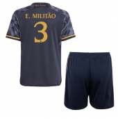 Maillot de football Réplique Real Madrid Eder Militao #3 Extérieur Enfant 2023-24 Manche Courte (+ Pantalon court)