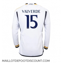 Maillot de football Réplique Real Madrid Federico Valverde #15 Domicile 2023-24 Manche Longue