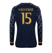 Maillot de football Réplique Real Madrid Federico Valverde #15 Extérieur 2023-24 Manche Longue