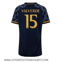Maillot de football Réplique Real Madrid Federico Valverde #15 Extérieur Femme 2023-24 Manche Courte