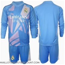 Maillot de football Réplique Real Madrid Gardien de but Domicile Enfant 2024-25 Manche Longue (+ Pantalon court)