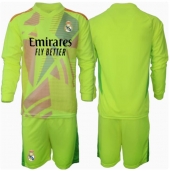 Maillot de football Réplique Real Madrid Gardien de but Troisième Enfant 2024-25 Manche Longue (+ Pantalon court)