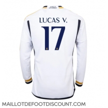 Maillot de football Réplique Real Madrid Lucas Vazquez #17 Domicile 2023-24 Manche Longue