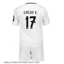 Maillot de football Réplique Real Madrid Lucas Vazquez #17 Domicile Enfant 2024-25 Manche Courte (+ Pantalon court)