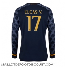 Maillot de football Réplique Real Madrid Lucas Vazquez #17 Extérieur 2023-24 Manche Longue
