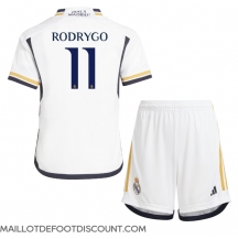 Maillot de football Réplique Real Madrid Rodrygo Goes #11 Domicile Enfant 2023-24 Manche Courte (+ Pantalon court)