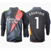 Maillot de football Réplique Real Madrid Thibaut Courtois #1 Gardien de but Extérieur 2024-25 Manche Longue