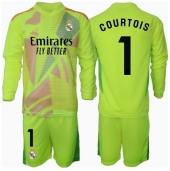 Maillot de football Réplique Real Madrid Thibaut Courtois #1 Gardien de but Troisième Enfant 2024-25 Manche Longue (+ Pantalon court)