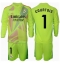 Maillot de football Réplique Real Madrid Thibaut Courtois #1 Gardien de but Troisième Enfant 2024-25 Manche Longue (+ Pantalon court)