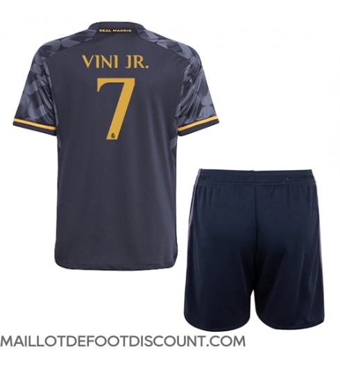Maillot de football Réplique Real Madrid Vinicius Junior #7 Extérieur Enfant 2023-24 Manche Courte (+ Pantalon court)