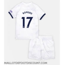 Maillot de football Réplique Tottenham Hotspur Cristian Romero #17 Domicile Enfant 2023-24 Manche Courte (+ Pantalon court)
