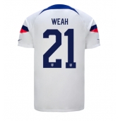 Maillot de football Réplique États-Unis Timothy Weah #21 Domicile Mondial 2022 Manche Courte