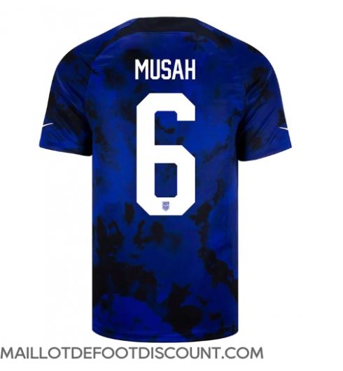 Maillot de football Réplique États-Unis Yunus Musah #6 Extérieur Mondial 2022 Manche Courte