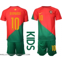 Maillot de football Réplique le Portugal Bernardo Silva #10 Domicile Enfant Mondial 2022 Manche Courte (+ Pantalon court)
