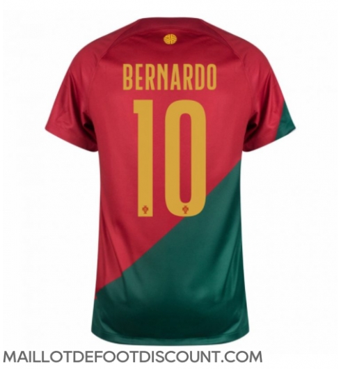 Maillot de football Réplique le Portugal Bernardo Silva #10 Domicile Mondial 2022 Manche Courte
