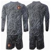 Maillot de football Réplique le Portugal Gardien de but Extérieur Enfant Europe 2024 Manche Longue (+ Pantalon court)