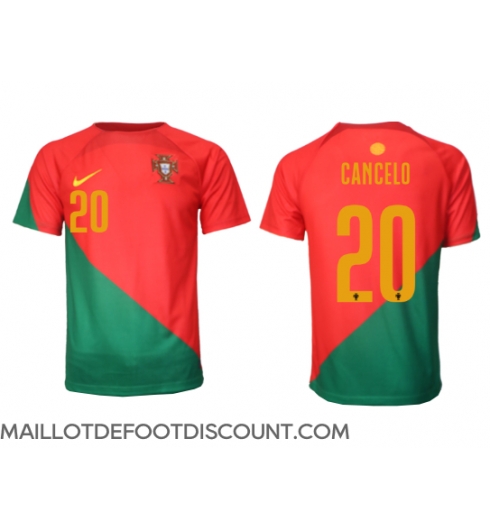 Maillot de football Réplique le Portugal Joao Cancelo #20 Domicile Mondial 2022 Manche Courte