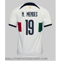 Maillot de football Réplique le Portugal Nuno Mendes #19 Extérieur Mondial 2022 Manche Courte