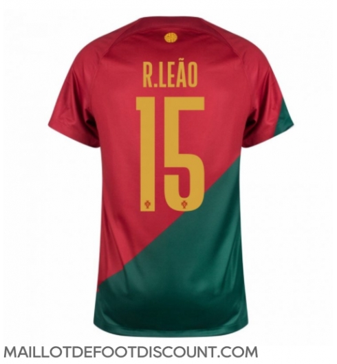 Maillot de football Réplique le Portugal Rafael Leao #15 Domicile Mondial 2022 Manche Courte