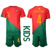 Maillot de football Réplique le Portugal Ruben Dias #4 Domicile Enfant Mondial 2022 Manche Courte (+ Pantalon court)