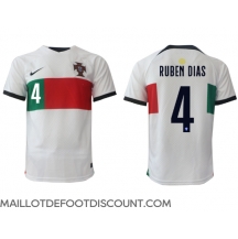 Maillot de football Réplique le Portugal Ruben Dias #4 Extérieur Mondial 2022 Manche Courte